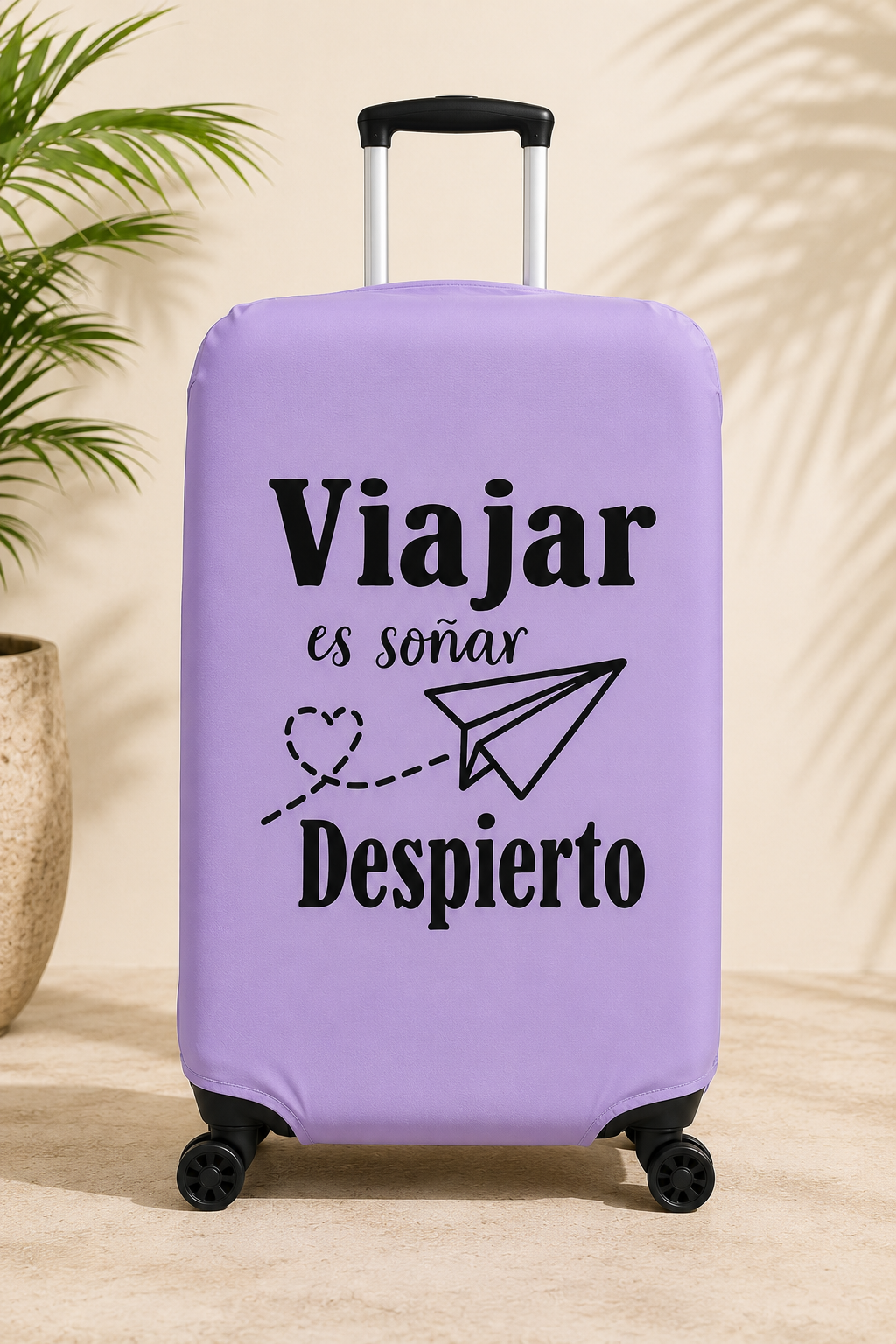 Forro de maleta lila (viajar es soñar) — imagen 1