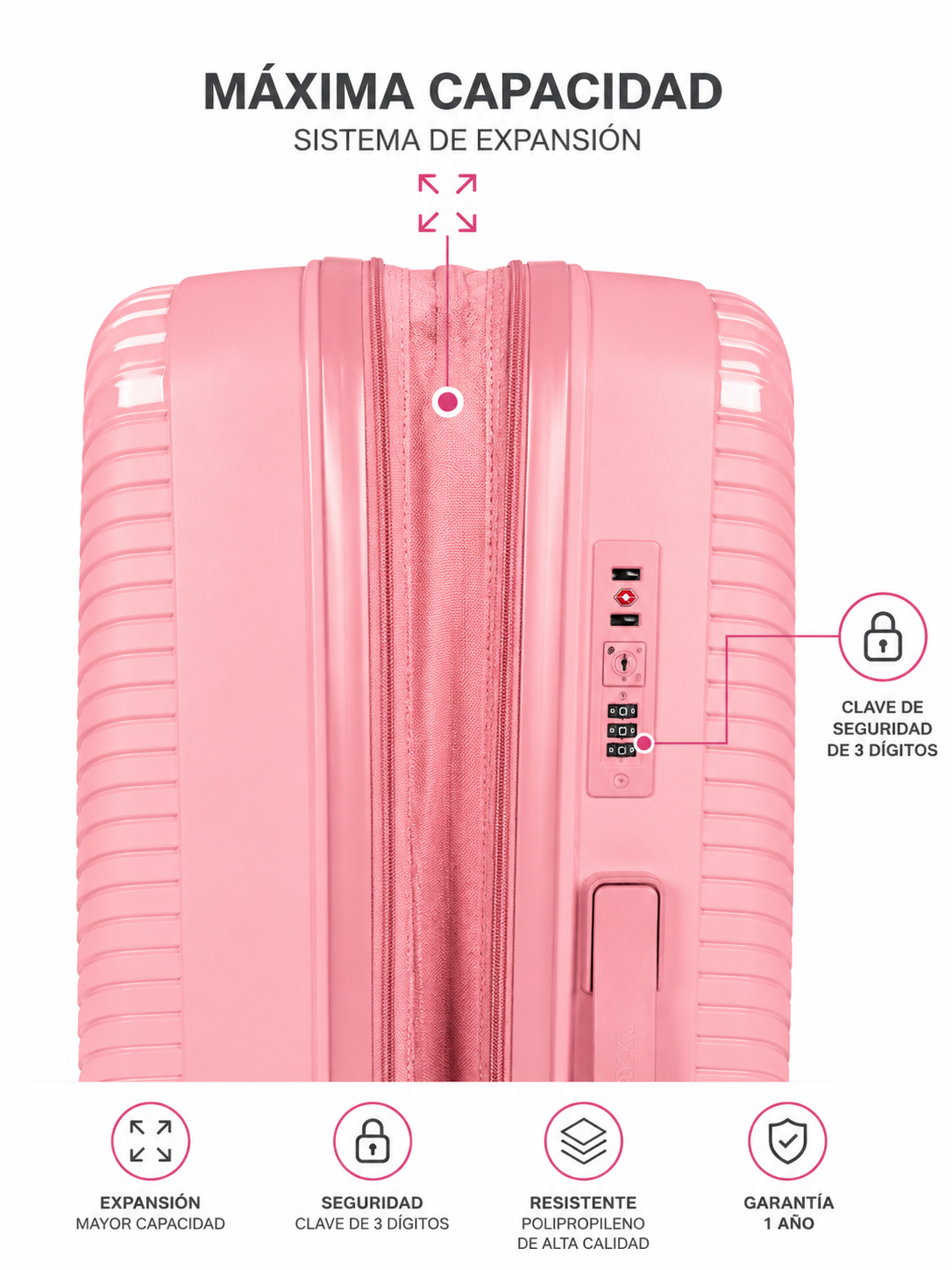 Maleta S rosa