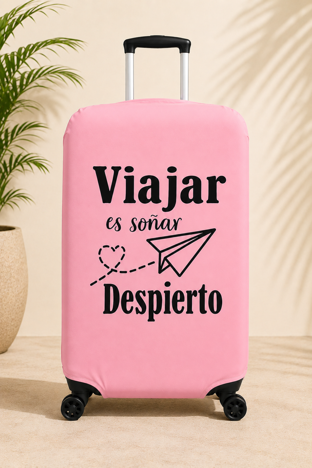 Forro de maleta rosa (viajar es soñar)