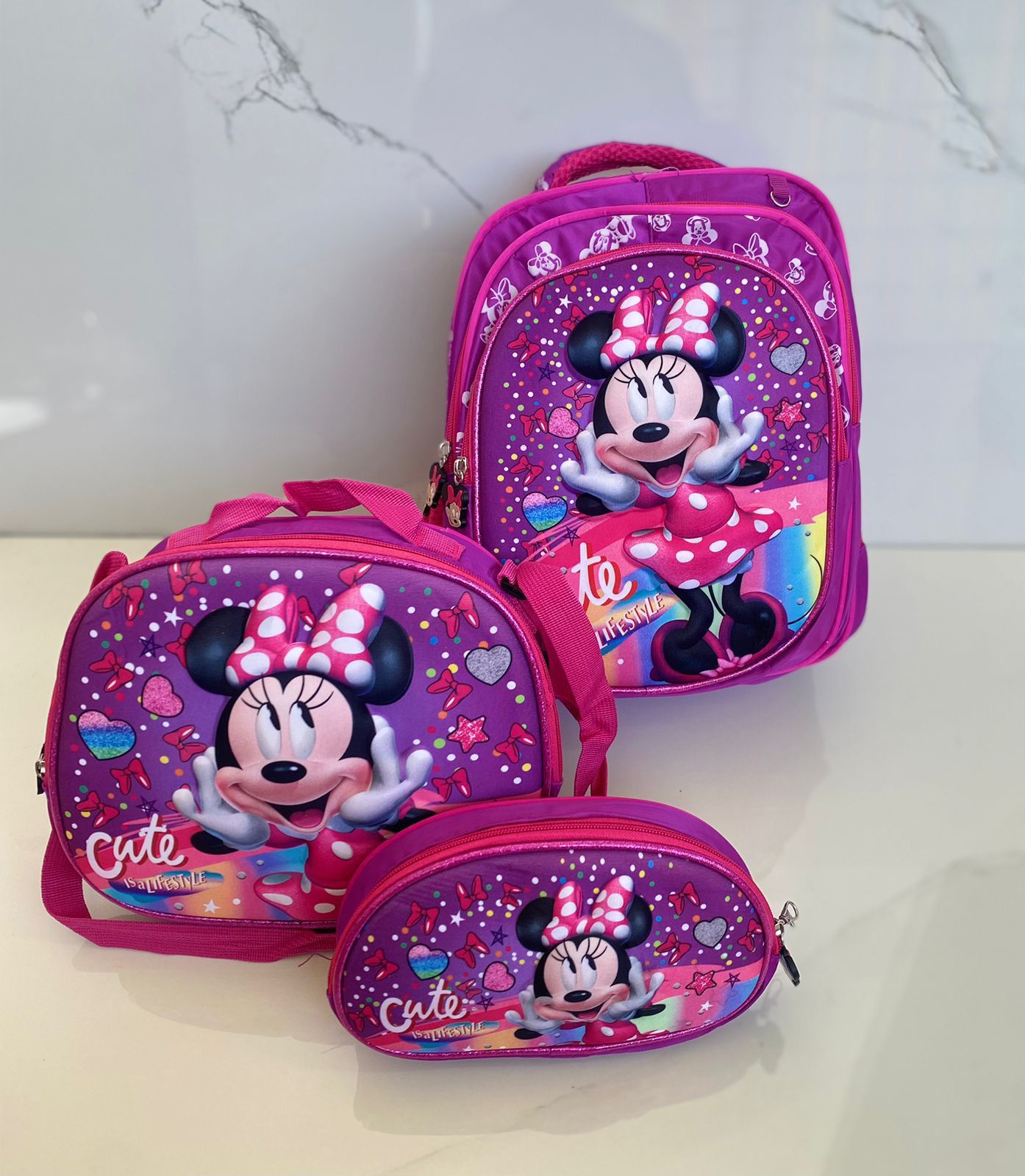 Morral Escolar Carta Minnie