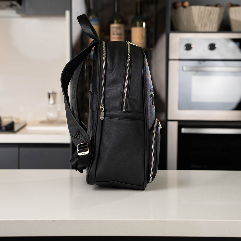 mochila raga cierre plateado