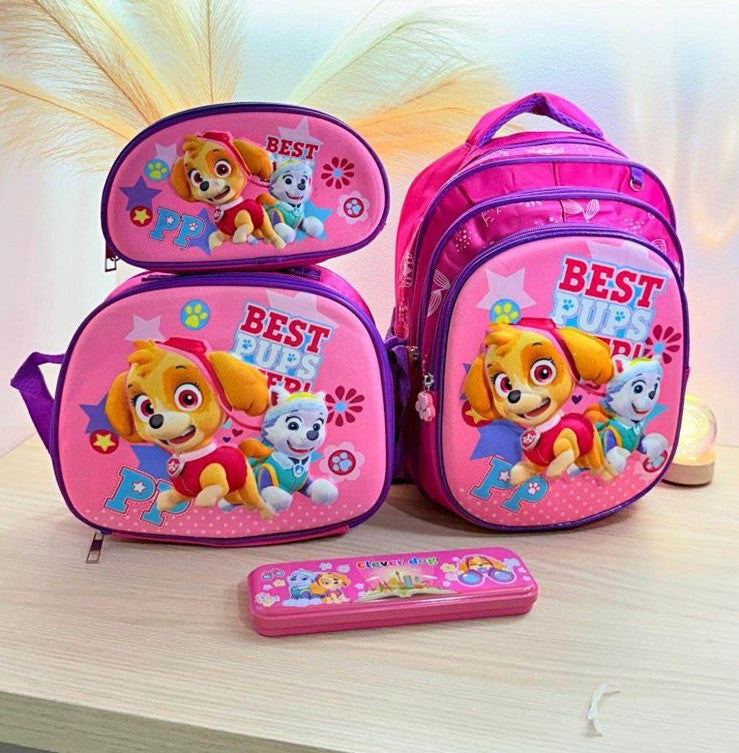 Morral Escolar Carta Skye Rosa